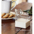 Taza de vidrio creativo de 350 ml de caja de leche creativa
